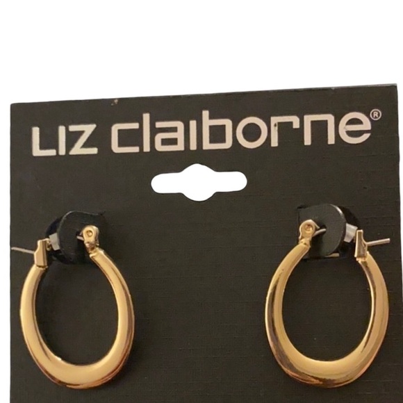 Liz Claiborne gold hoops NWT - Picture 1 of 5